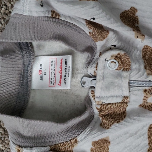 HA 3t unisex pajama zip up bears and socks - Picture 2 of 5